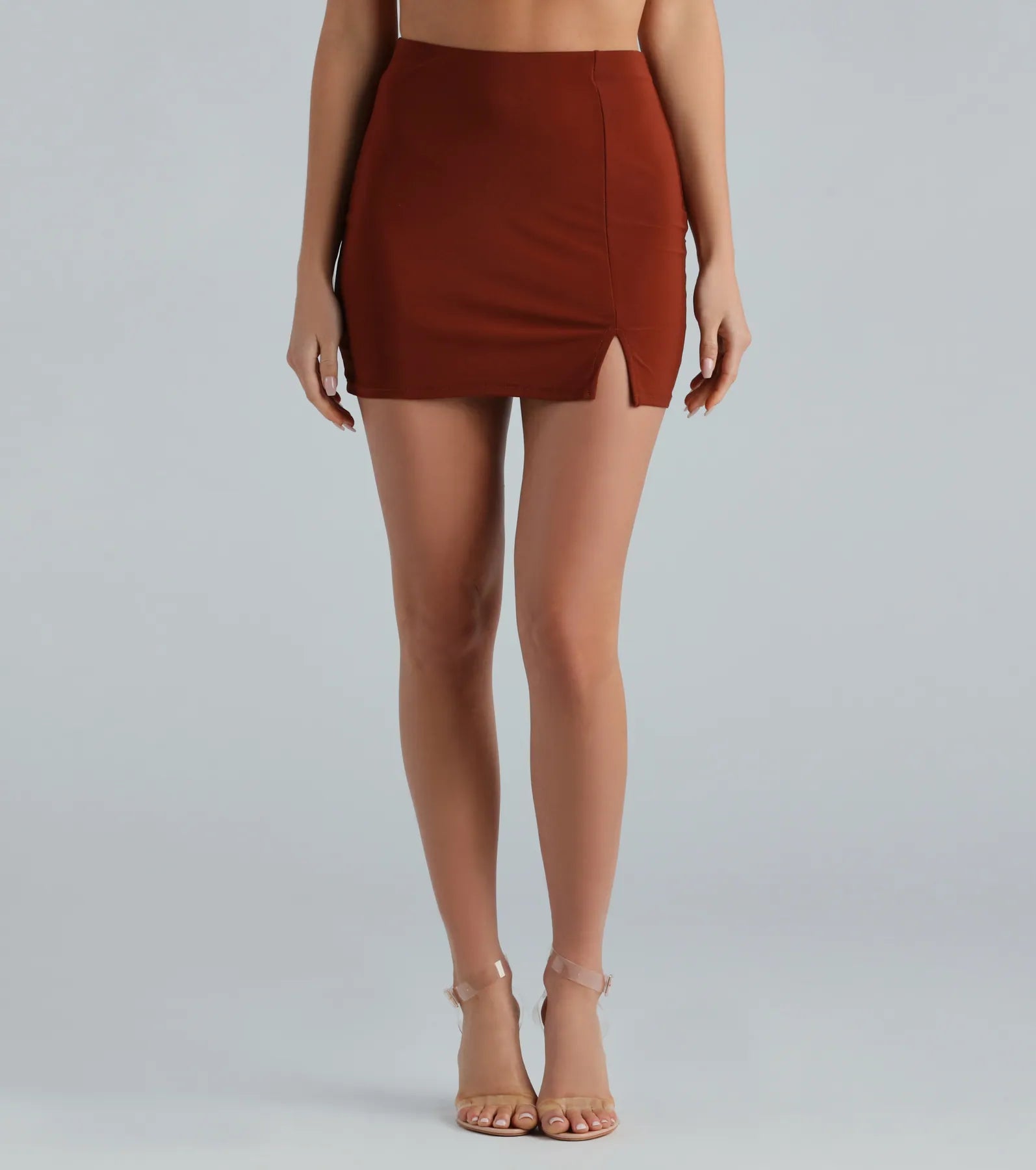 Get Down With Basic Slit Mini Skirt - Image 8