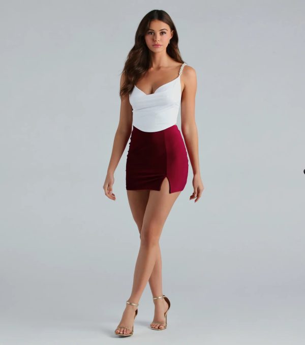 Get Down With Basic Slit Mini Skirt - Image 10
