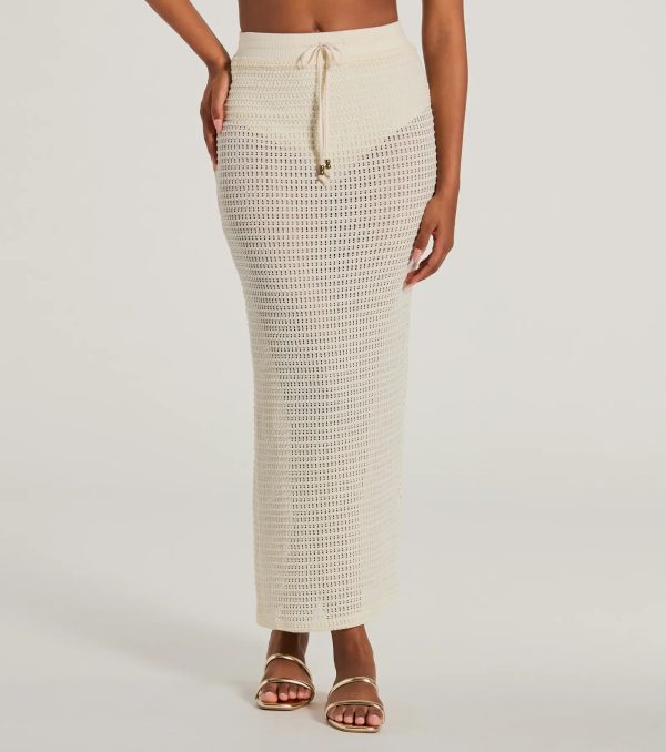 Sunny Chic High Slit Crochet Maxi Skirt - Image 8