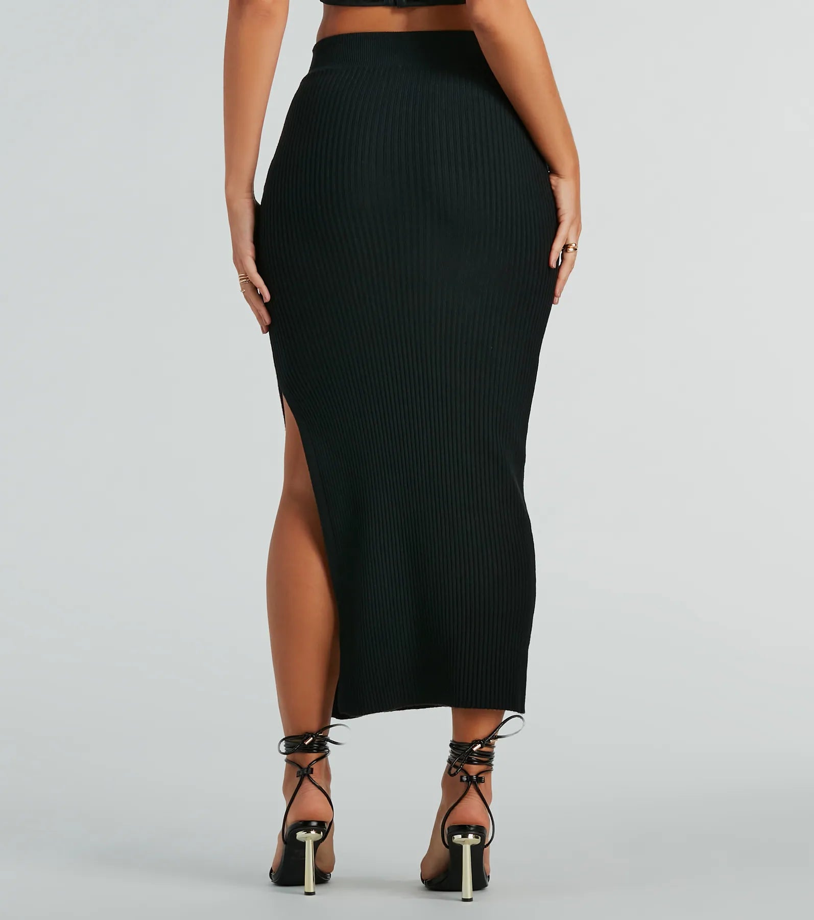 Twice The Love Rib Knit Midi Skirt - Image 7