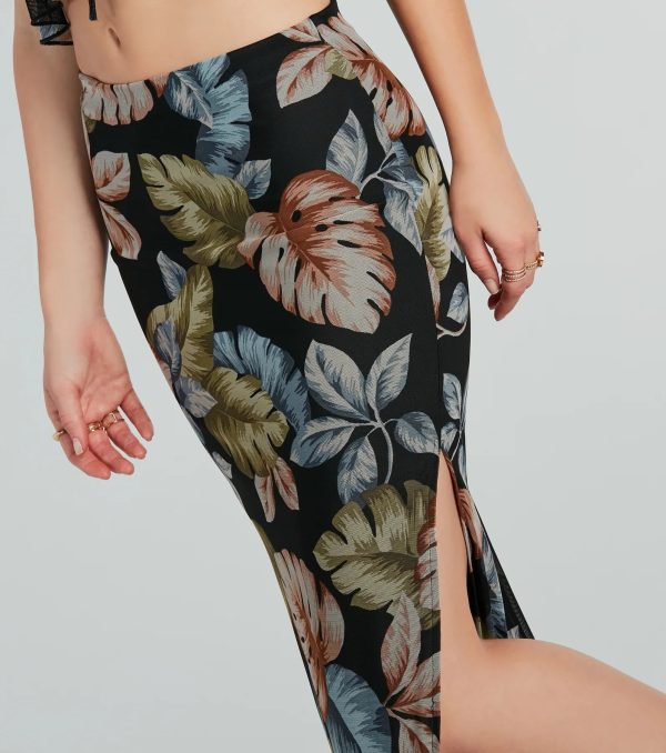 Gorgeous Getaway Tropical Print Maxi Skirt - Image 4