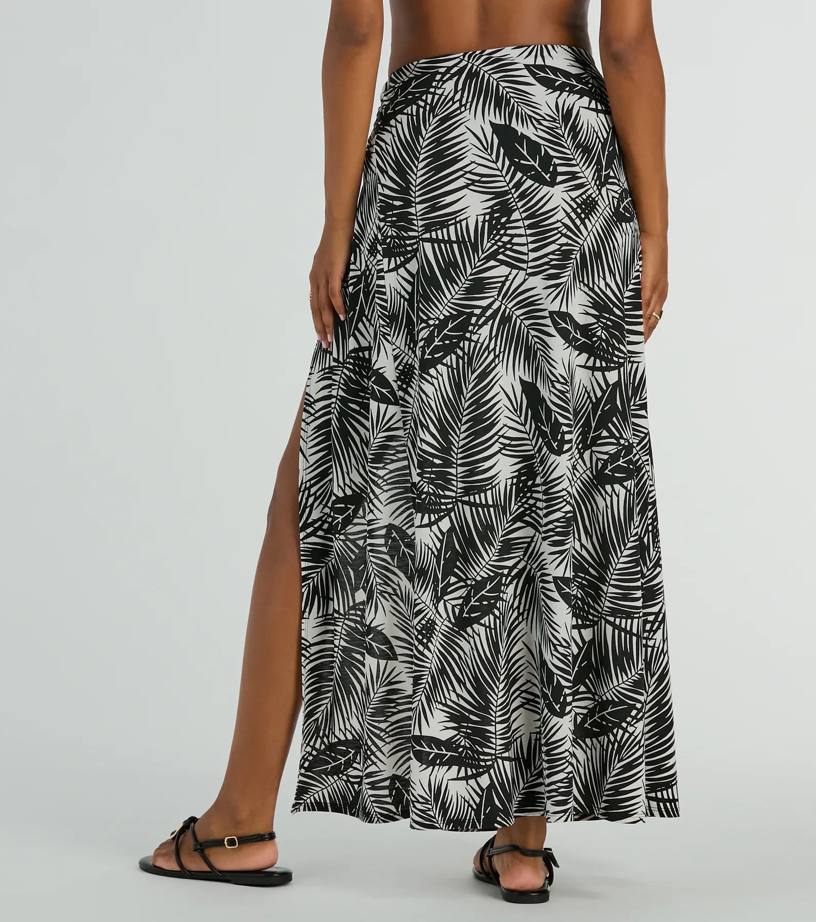 Tropical Vibes High Slit Wrap Maxi Skirt - Image 3