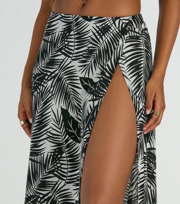 Tropical Vibes High Slit Wrap Maxi Skirt - Image 4