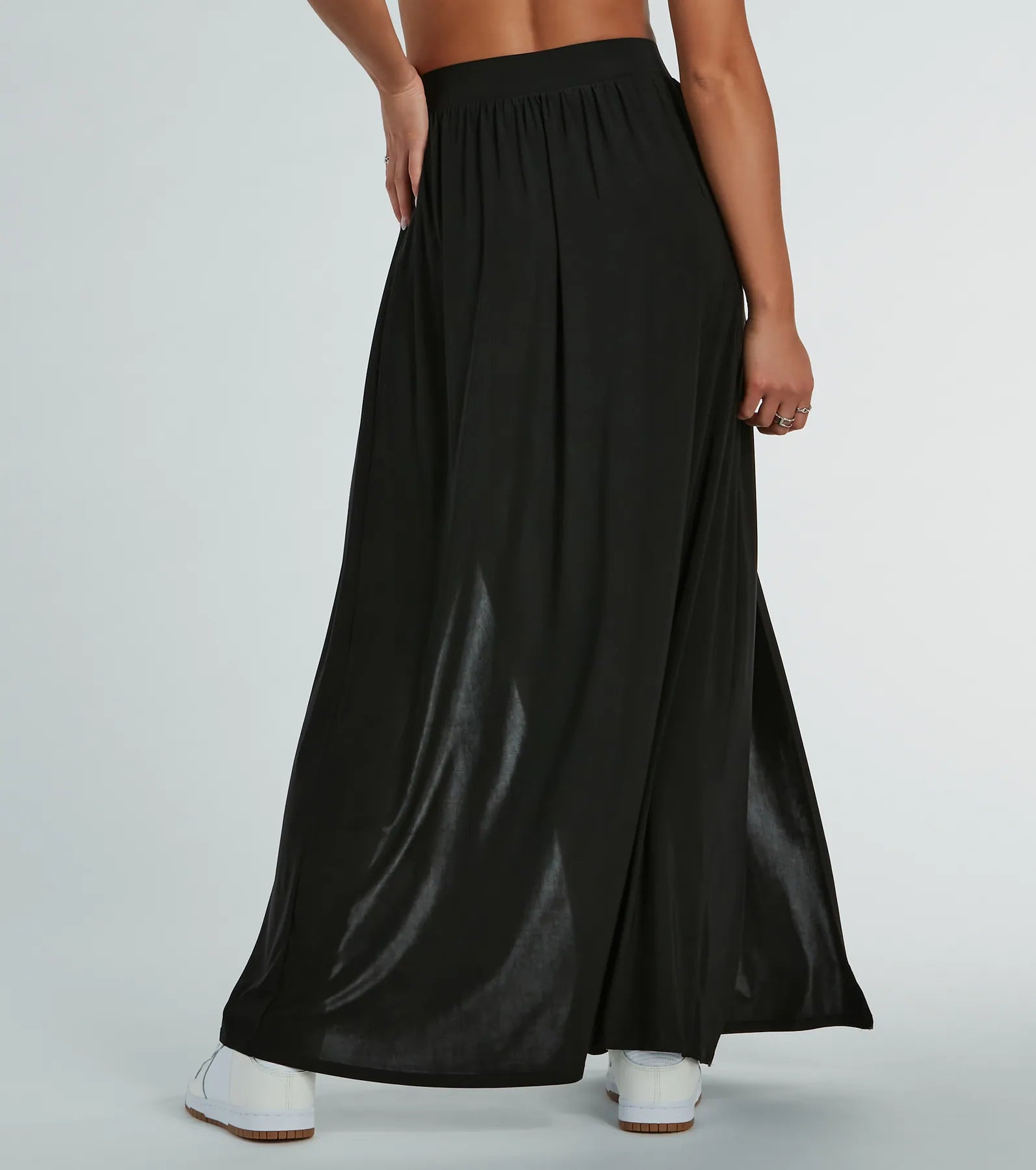 Statement Made High-Rise Dual-Slit Maxi Skirt - Image 3
