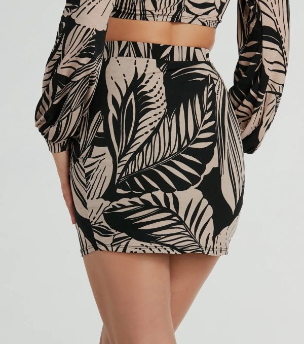 Tropical Day Dream High-Rise Wrap Mini Skirt - Image 4