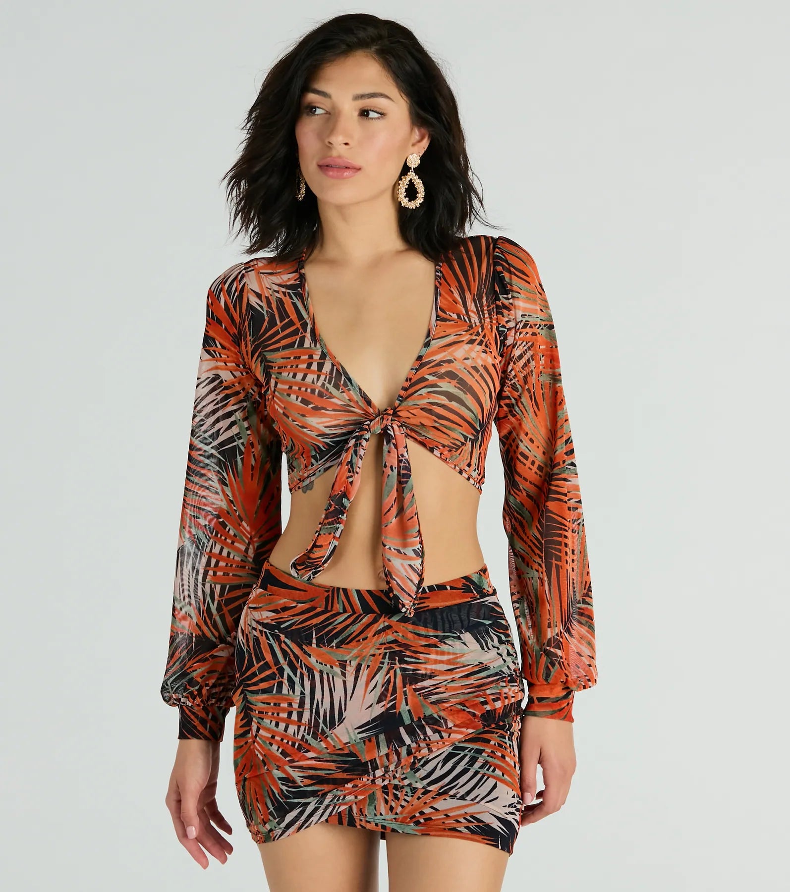 Destined For Sun Tropical Mesh Mini Skirt - Image 3