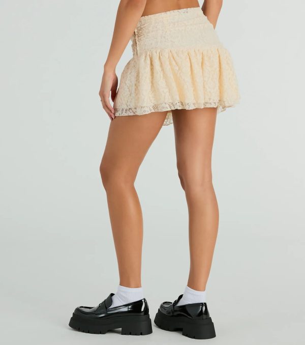 Sweet Talking Lace Ruffle Mini Skirt - Image 7