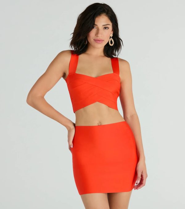 Set For Compliments High-Rise Bandage Mini Skirt - Image 2