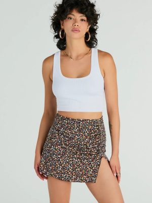 Effortless Beauty High Rise Floral Mini Skirt