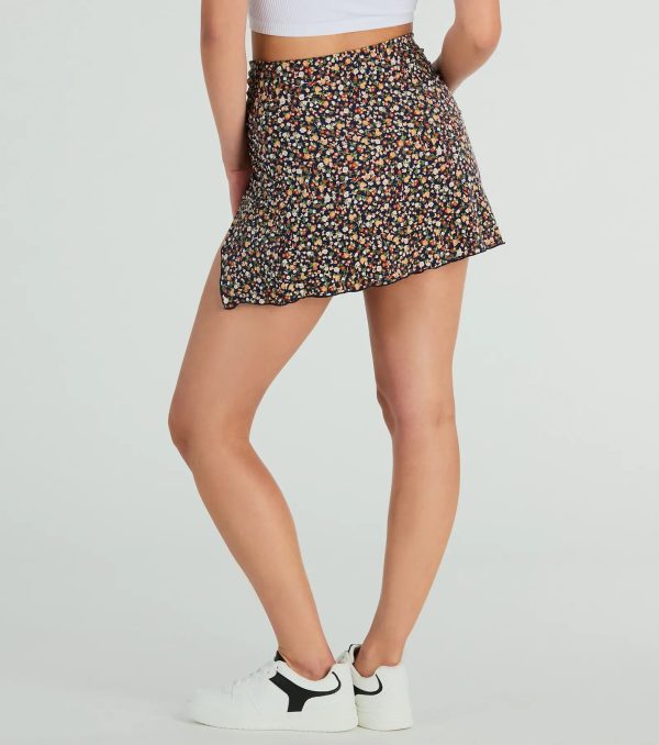Effortless Beauty High Rise Floral Mini Skirt - Image 3