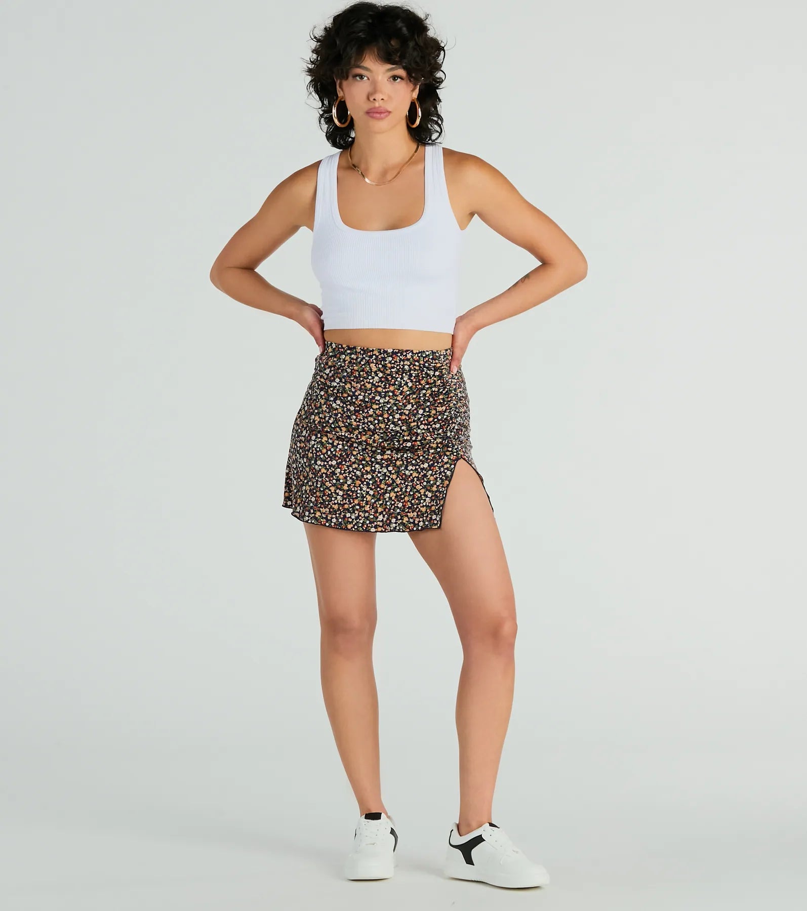 Effortless Beauty High Rise Floral Mini Skirt - Image 4