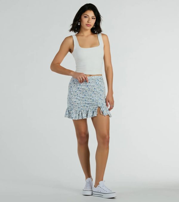 Spring Mentality Ditsy Floral Ruffle Mini Skirt - Image 3