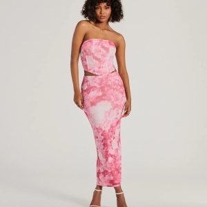 Floral Sensation High Rise Maxi Skirt