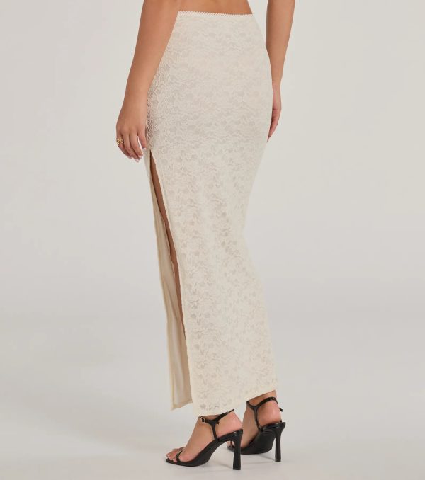 Unforgettable Dream High Rise Lace Maxi Skirt - Image 3