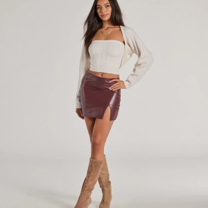 Bold Allure Faux Leather Mini Skirt