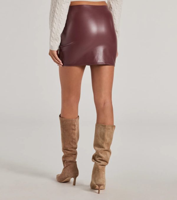 Bold Allure Faux Leather Mini Skirt - Image 2