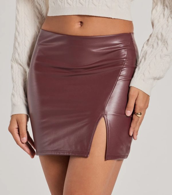 Bold Allure Faux Leather Mini Skirt - Image 3