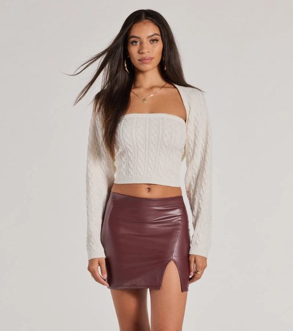 Bold Allure Faux Leather Mini Skirt - Image 4