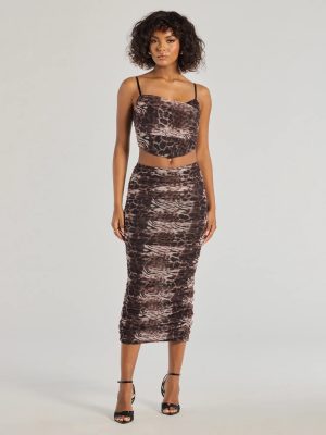 Unmatched Boldness Leopard Print Midi Skirt