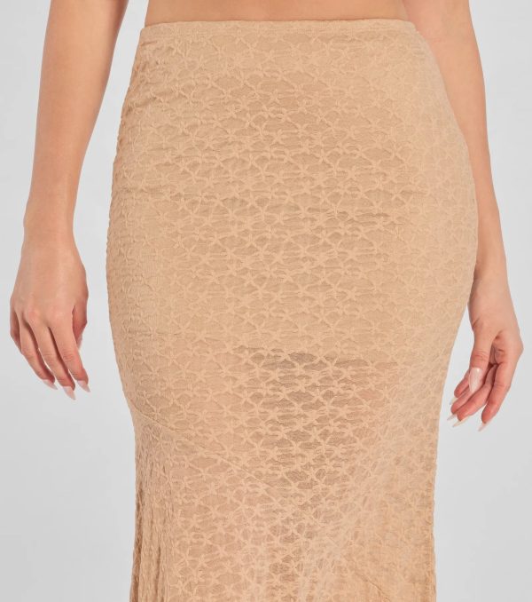 Boho Beauty Floral Lace Maxi Skirt - Image 3