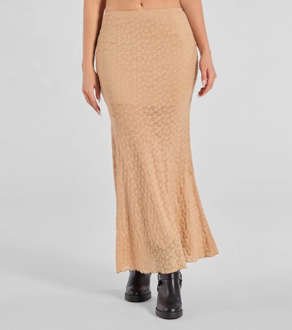 Boho Beauty Floral Lace Maxi Skirt - Image 5