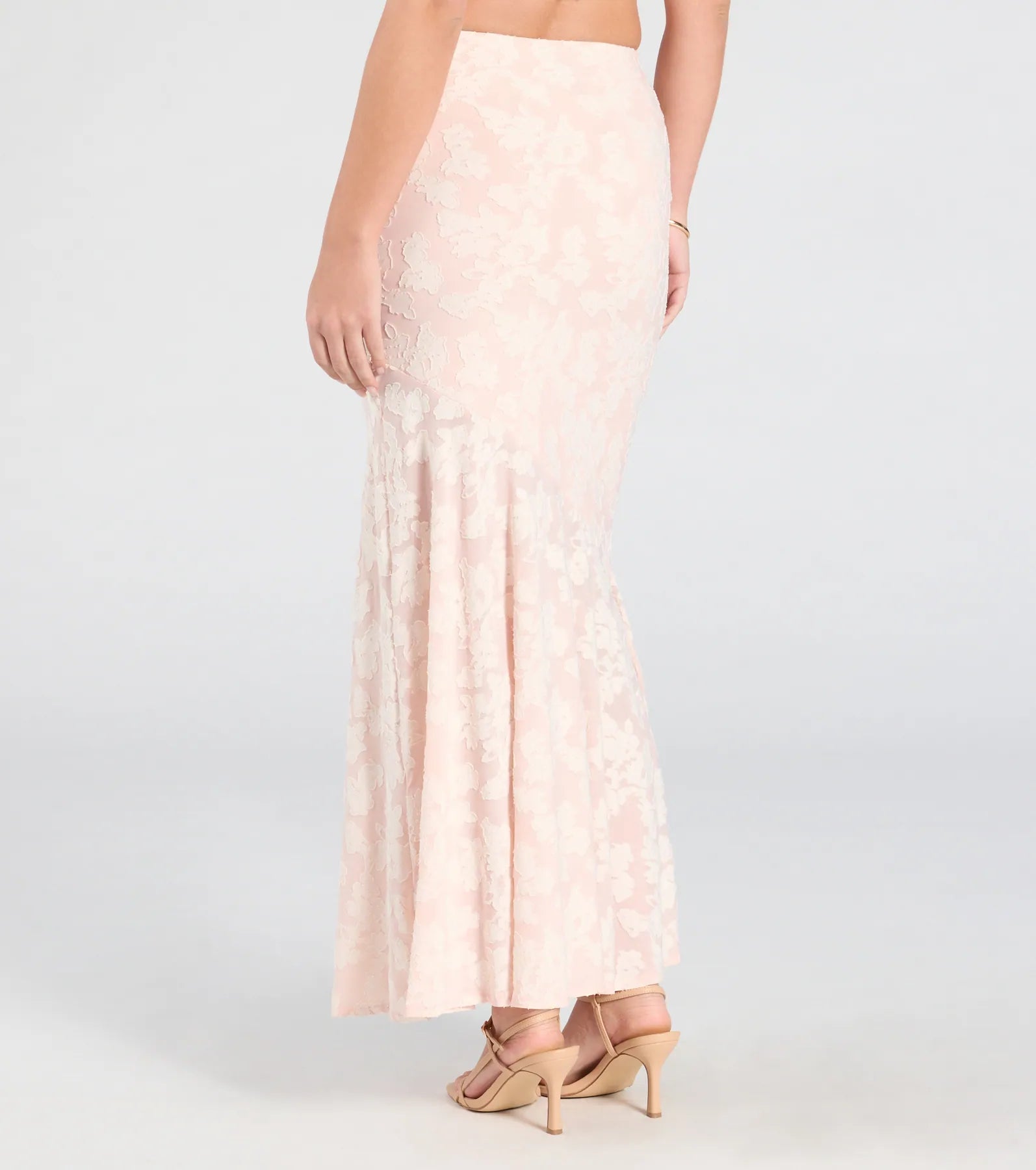 Romance Me Floral Jacquard Maxi Skirt - Image 2