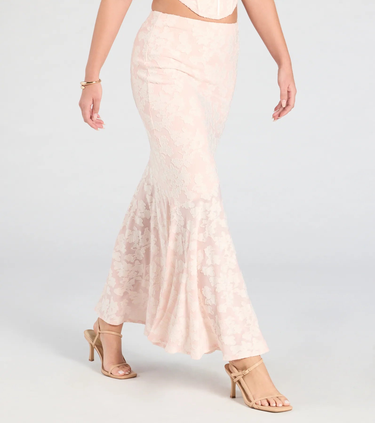 Romance Me Floral Jacquard Maxi Skirt - Image 4