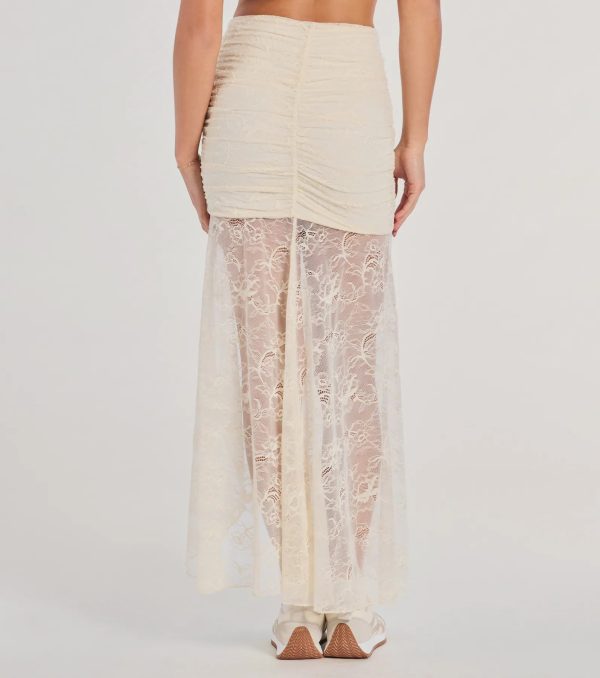 Boho Beauty High Slit Lace Maxi Skirt - Image 2