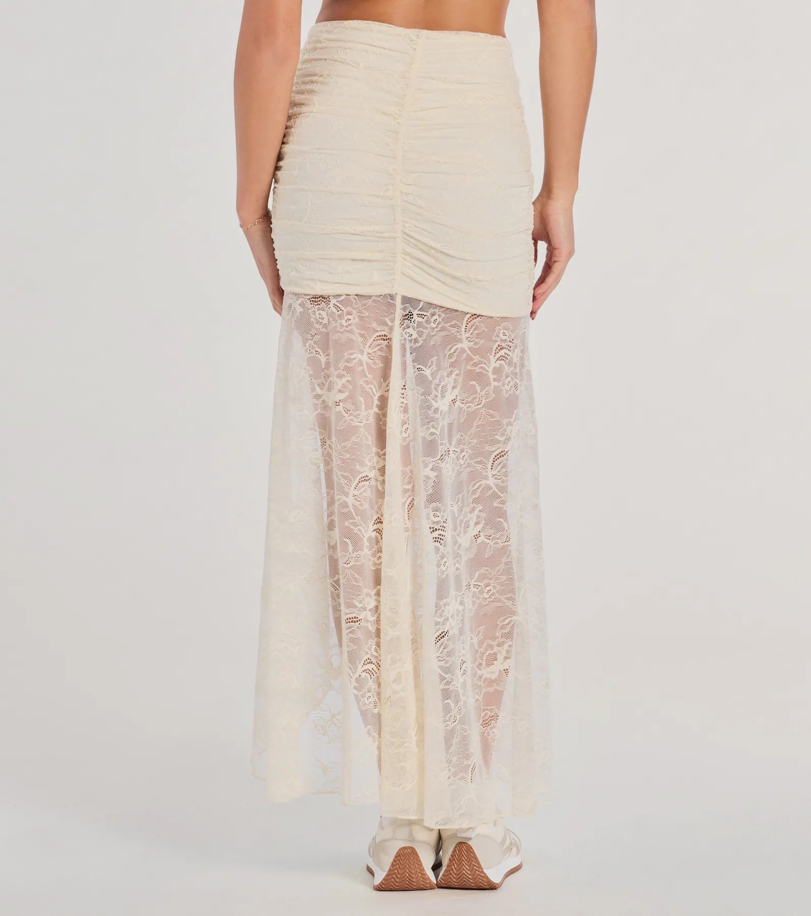 Boho Beauty High Slit Lace Maxi Skirt - Image 2