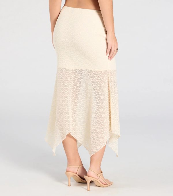 Boho Babe Lace Hanky Hem Maxi Skirt - Image 2
