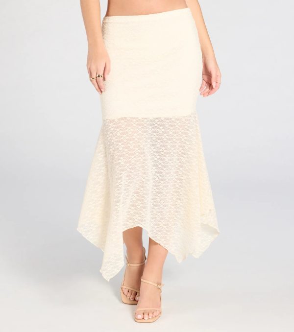 Boho Babe Lace Hanky Hem Maxi Skirt - Image 4