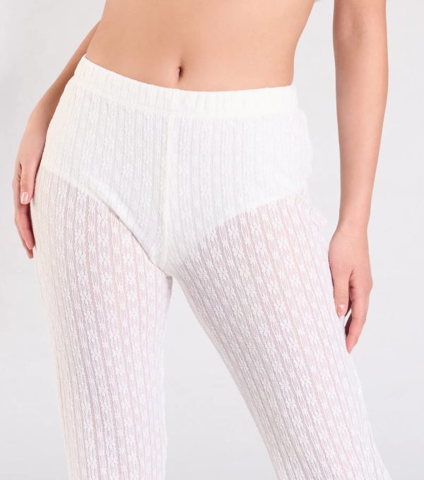 Bohemian Chic Sheer Lace Flare Pants - Image 8