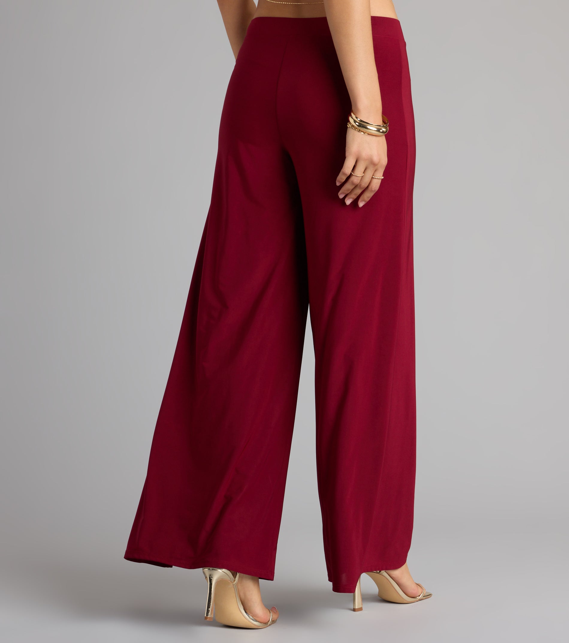 Luxe Girl Agenda Wide Leg Knit Pants - Image 2