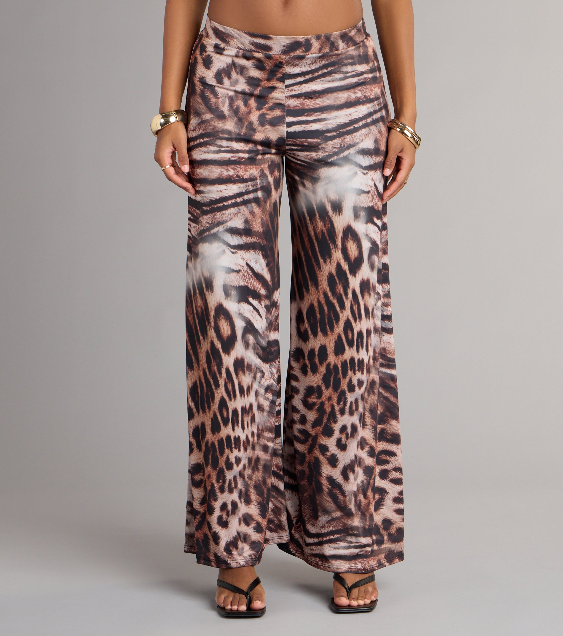 Wild Side Leopard Wide-Leg Pants - Image 4