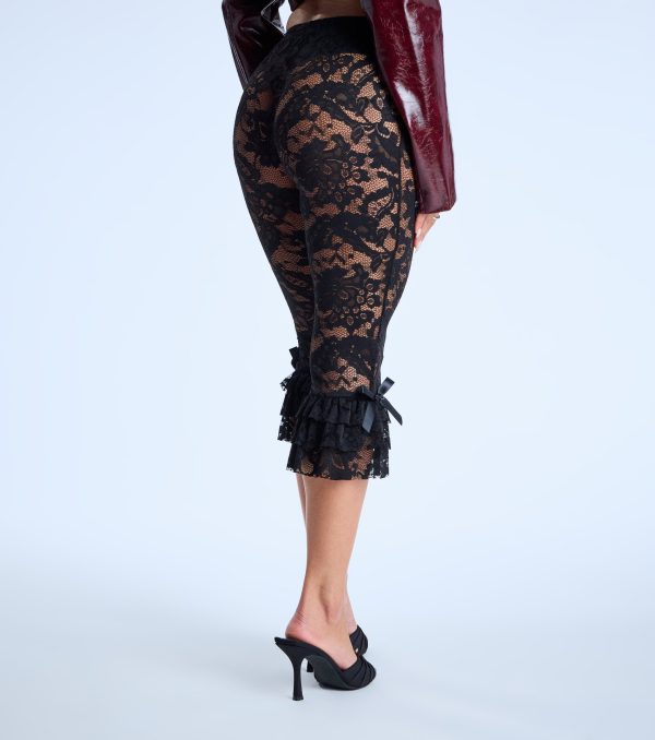 Lace Games Ruffle Capri Pants - Image 2