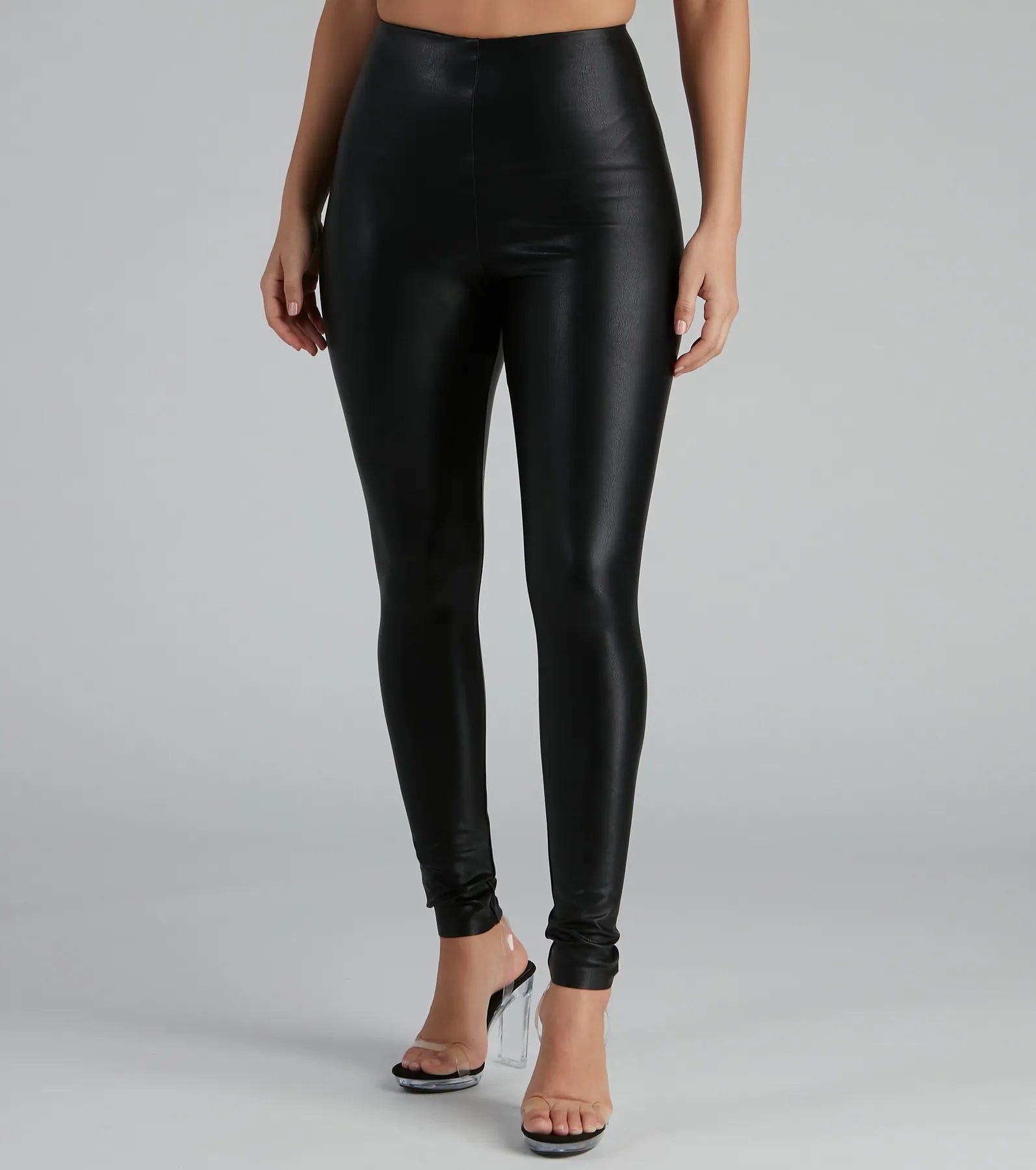 The One You Want Faux Leather Leggings - Image 5