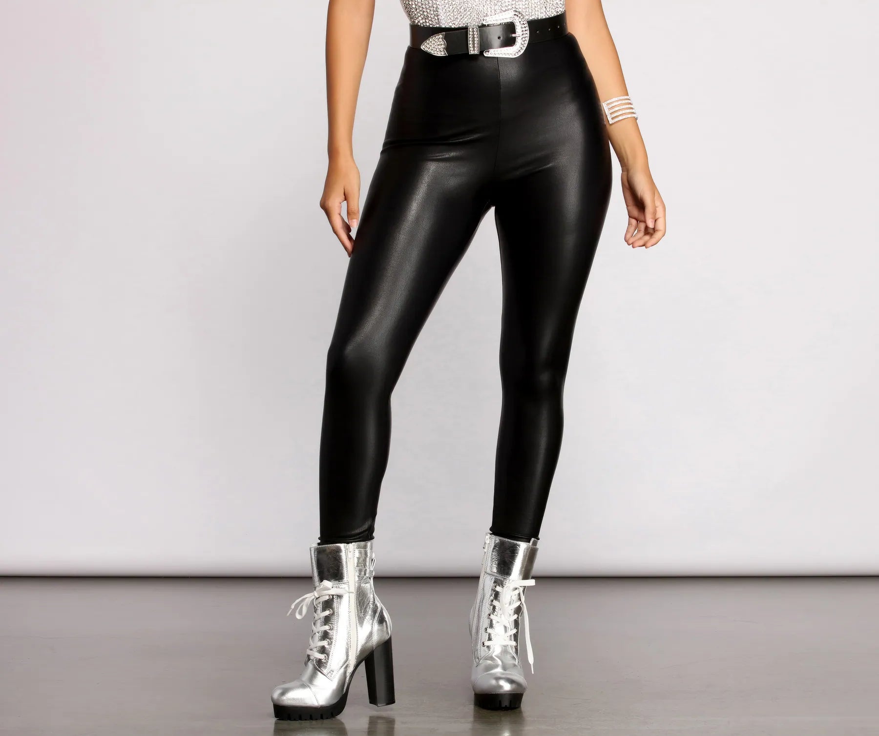 The One You Want Faux Leather Leggings - Image 10