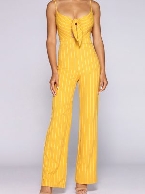 All For One Striped Jumpsuit