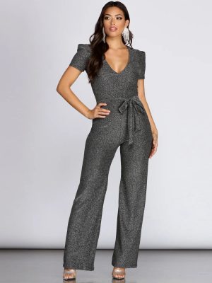 Go Your Own Way Glitter Jumpsuit