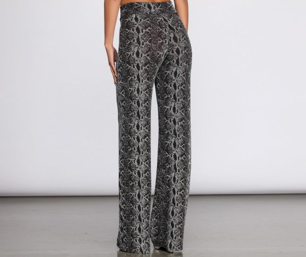 Glitter Snake Print Pants - Image 2