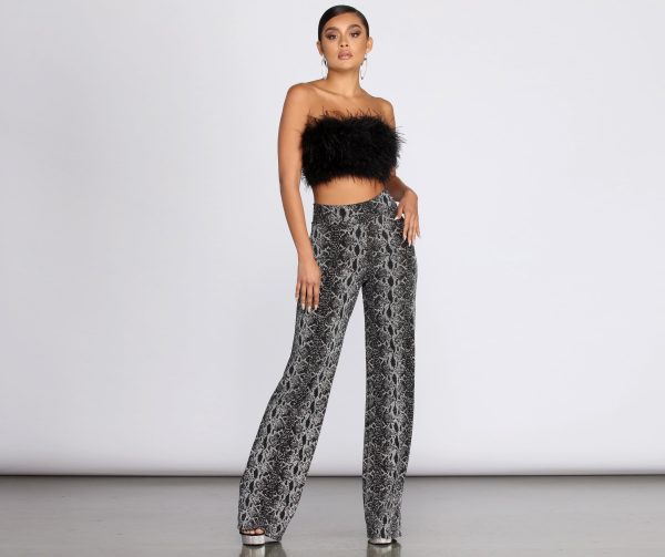 Glitter Snake Print Pants - Image 3