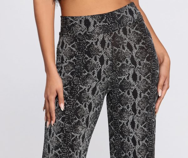 Glitter Snake Print Pants - Image 4