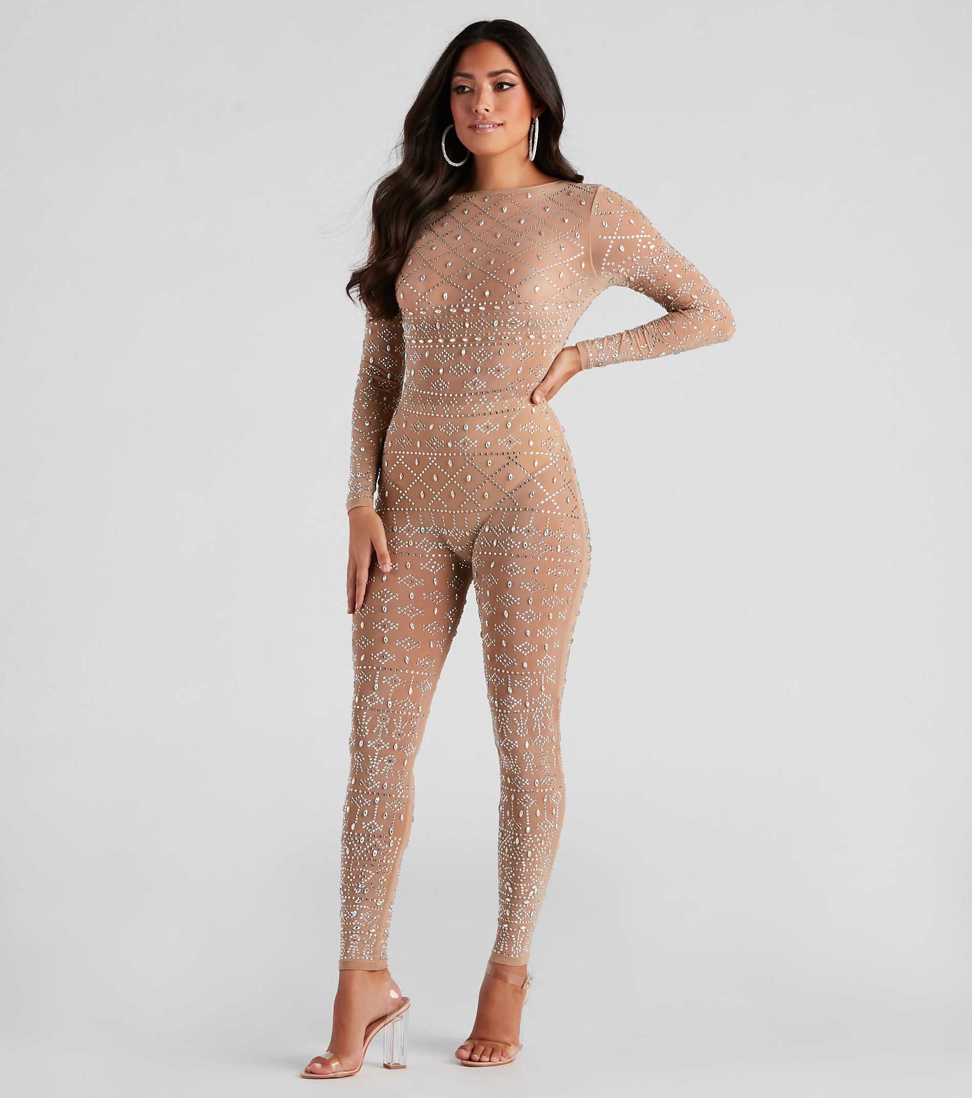 Iridescent Stunner Embellished Catsuit - Image 3