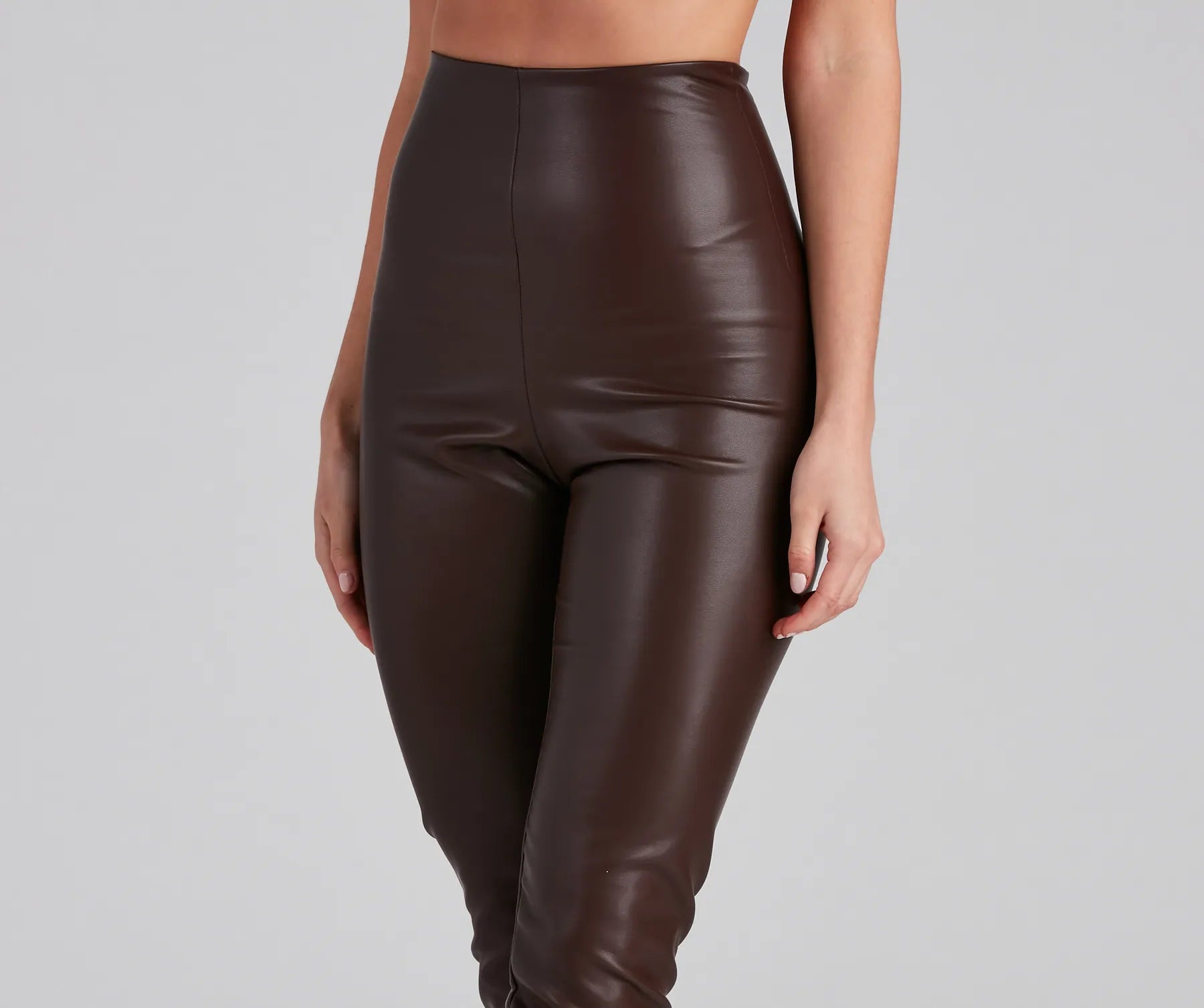 The One You Want Faux Leather Leggings - Image 4