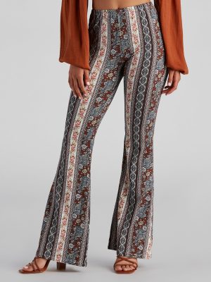 Bohemian Romance Floral Flared Pants