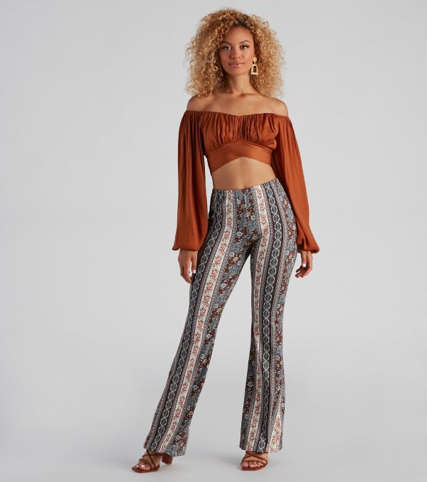 Bohemian Romance Floral Flared Pants - Image 2