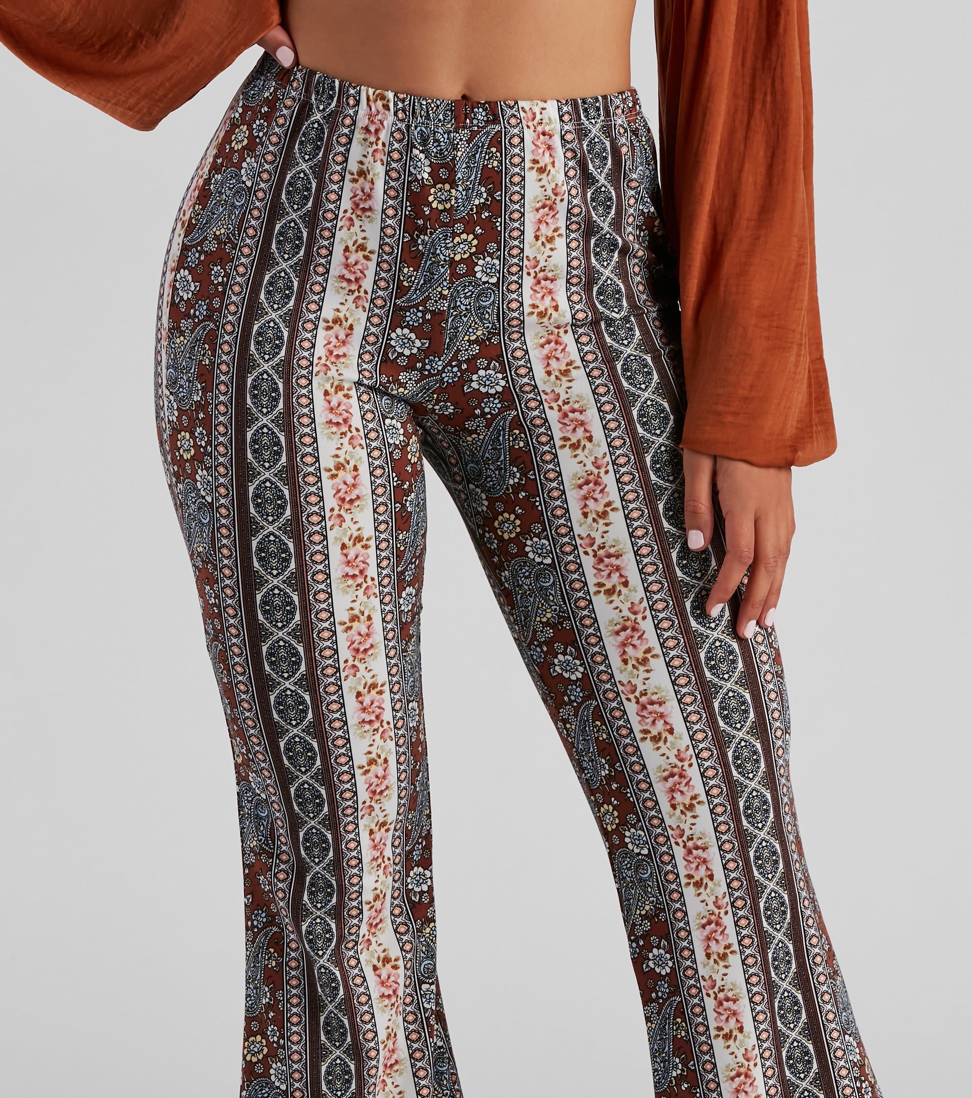Bohemian Romance Floral Flared Pants - Image 4
