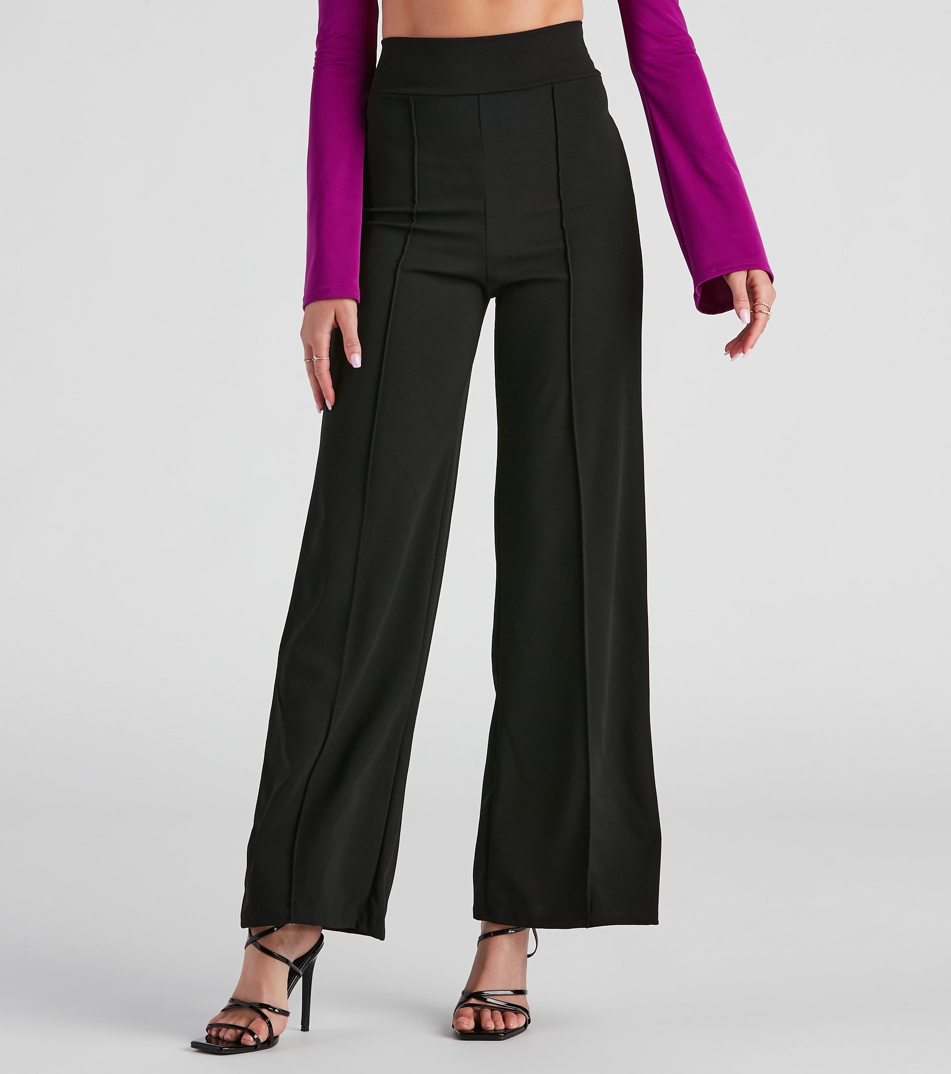 So Chic Crepe Wide-Leg Pants - Image 2