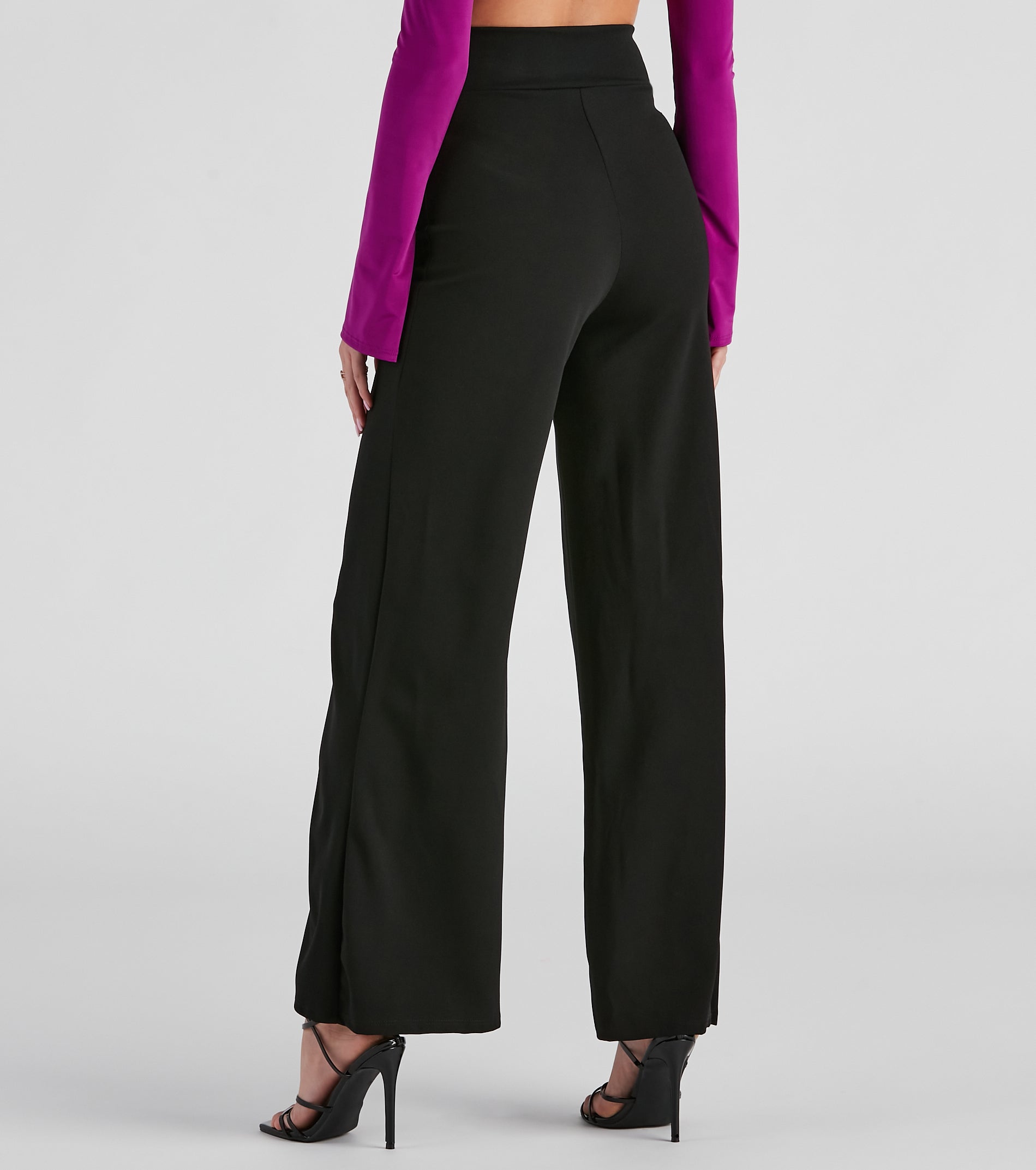 So Chic Crepe Wide-Leg Pants - Image 3