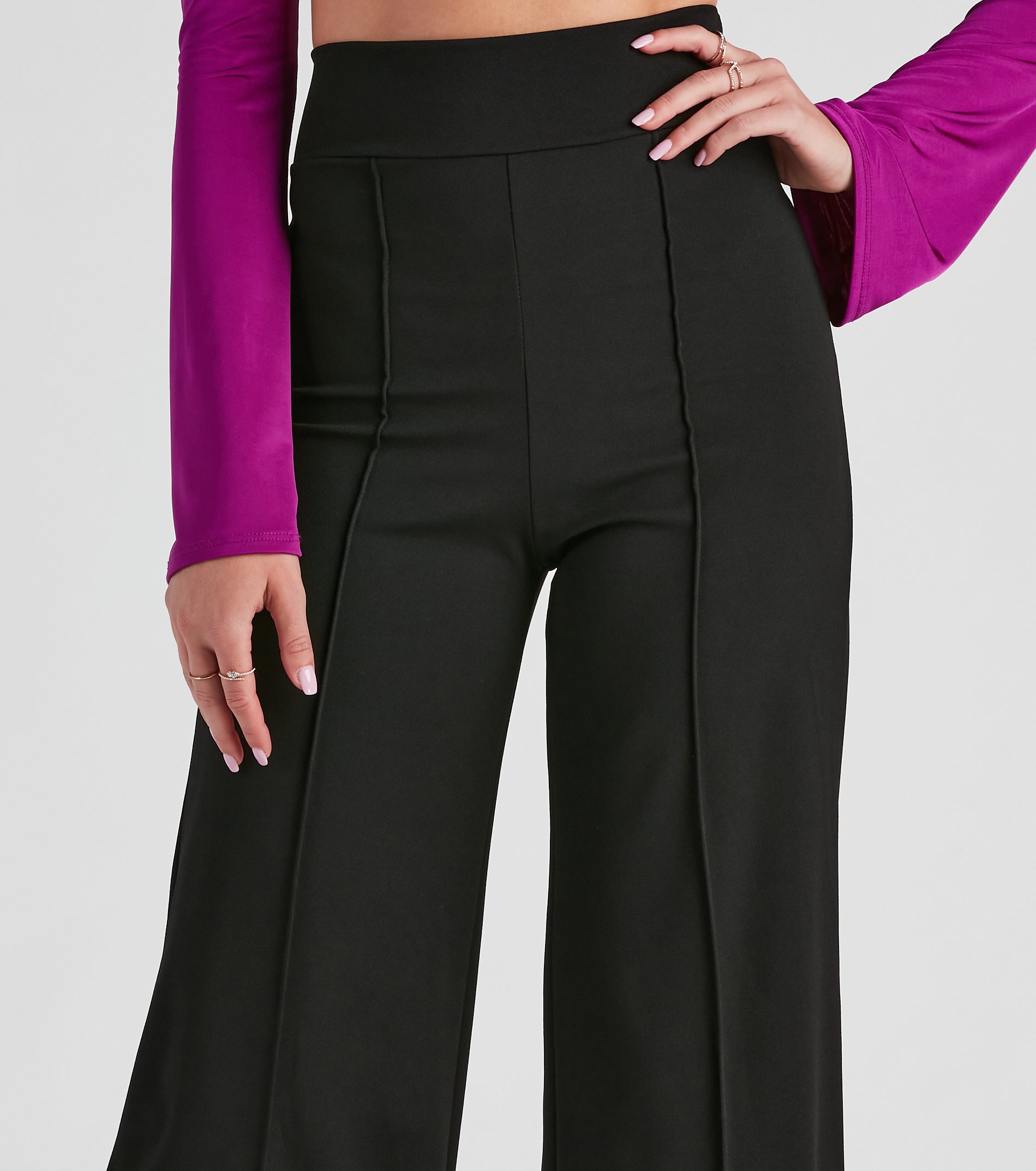 So Chic Crepe Wide-Leg Pants - Image 4
